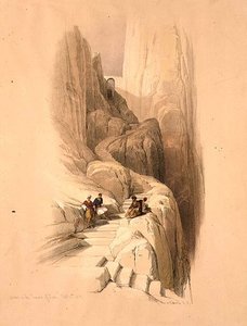 Ascent to the Summit of Sinai, 20. februar 1839, plade 115 fra bind III af 