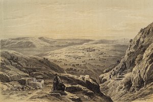 Cana, generel visning (farve litho) af David (after) Roberts