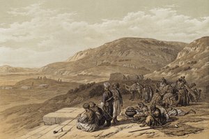 Jakobs brønd i Sikem (farve litho)