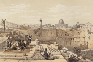 Omars moske (farve litho)