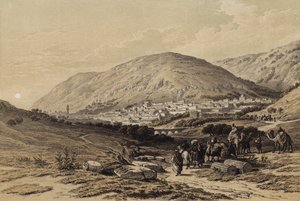 Nablous, det gamle Sikem (farve litho)