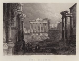 Rom, Forummet (farve litho) af David (after) Roberts