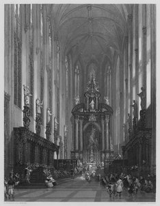 St. Paul Antwerp-kirken, fra billedet i Vernon Gallery (gravering)