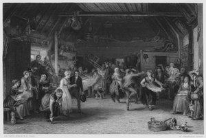 Penny Wedding, billedet i den kongelige samling (gravering)