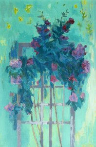Rose Trellis (olie på lærred)