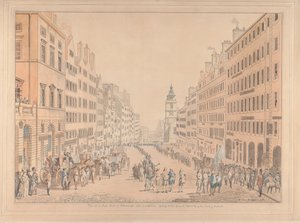 Udsigt over High Street i Edinburgh og kommissæren af David Allan