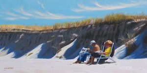 Dune Buddies, 2017 (olie på lærred) af David Arsenault
