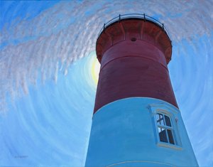 Seeing the Light, 2017 (olie på lærred) af David Arsenault