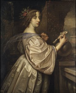 La reine Christine de Suede - Portræt af dronning Christina af Sverige (1626-1689), af Beck, David (1621-1656). Olie på lærred