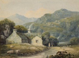 Et bondehus i Llanberis, North Wales (wc på papir)