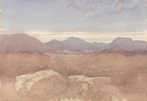 En bjergrig udsigt, Nordwales af David Cox