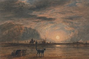 Beach Scene - Sunrise af David Cox