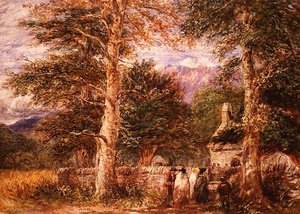 Bettws-y-Coed Church, North Wales af David Cox