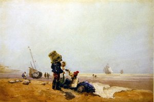 Fiskere ved kysten af David Cox