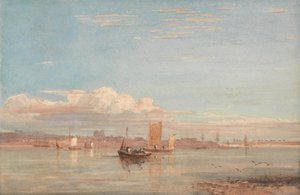 Greenwich Hospital fra Woolwich Reach af David Cox