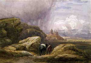 Harlech Slot af David Cox