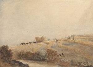 Høproduktion, ca. 1808 (w/c med kropsfarve over grafit på papir) af David Cox