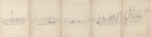 Panorama Old London Bridge af David Cox