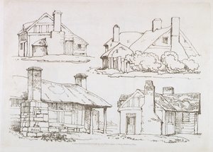 Plade 3 fra Progressive Lessons on Landscape for Young Beginners, 1816 (blød jordætsning) af David Cox