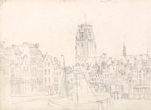 Rotterdam: St. Lawrence-kirken af David Cox