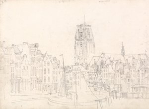 Rotterdam: Sankt Laurentius Kirke af David Cox