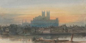 Westminster fra Lambeth af David Cox