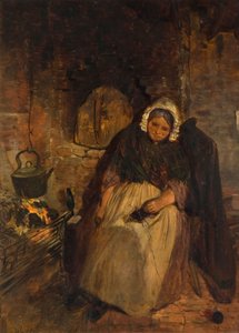 En gammel kvinde i søvn, 1859.