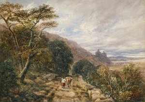 Country Track, der fører til Harlech Castle, 1842 af David Cox the elder