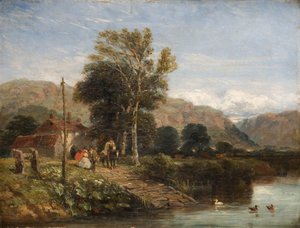 Venter på færgen, 1845. af David Cox the elder