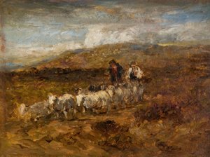 Welsh Shepherds, 1841. af David Cox the elder