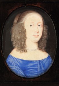 En dame kaldet Elizabeth Vere, grevinde af Clare, 1653 (wc på vellum) af David Des Granges