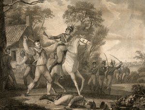 Peter Franciscos galante action med Nine of Tarletons Cavalry i syne af en Troop of Four Hundred Men, pub. 1814
