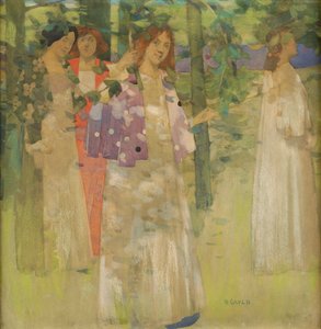 St Agnes procession (wc på papir)