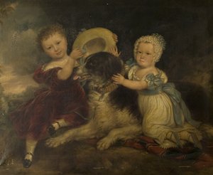 Arthur og Frances Hood, børn af Sir Arthur Gregory fra Styvechale Hall og Nelson, 1838