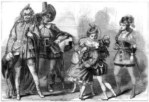 En scene fra The Babes in the Wood, på Covent Garden Theatre, London, 1875.