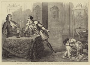 Among the Amateurs, Scene from Plot and Passion, som spillet af Blackheath Dramatic Club af David Henry Friston