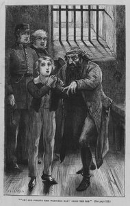 Illustration til Oliver Twist af Charles Dickens (gravering)