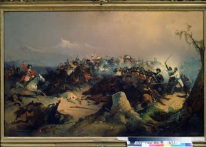 Angreb fra Cherkesses af det russiske kavaleri den 24. maj 1846 (Chirkesses angreb på det russiske kavaleri den 24. maj af David Johann Friedrch Koenig