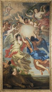 Allegorie af Charles XI de Suede et Ulrique Eleonore de Danemark et de Norvege - Allegori af Karl XI af Sverige (1655-1697) og Ulrika Eleonora af Danmark (1656-1693), af Ehrenstrahl, David Kloecker (1629-1698). Olie på lærred af David Klöcker Ehrenstrahl