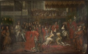 Dronning Ulrika Eleonora den Ældres (1656-1693) kroning af David Klöcker Ehrenstrahl