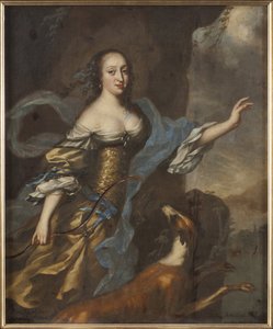 Prinsesse Anne Dorothee de Holstein Gottorp - Portræt af prinsesse Anna Dorothea af Holstein-Gottorp (1640-1713), af Ehrenstrahl, David Kloecker (1629-1698). Olie på lærred. Mål: 146x122 cm. Nationalmuseum Stockholm af David Klöcker Ehrenstrahl