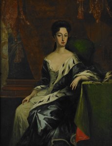 Portræt af prinsesse Hedvig Sofia af Sverige, hertuginde af Holstein-Gottorp 1681-1708, slutningen af 1600-tallet. af David Krafft von