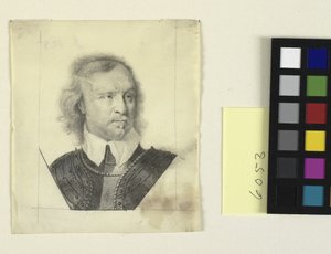 Hoved- og skulderportræt af Oliver Cromwell af David Loggan