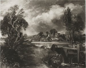 A Lock on the Stour, Suffolk af David Lucas