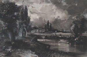 En Mølle, 1829. af David Lucas