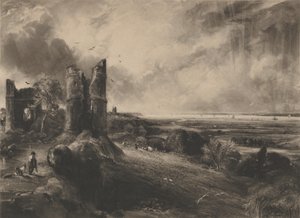 Hadleigh Castle: Stor plade, 1830-32. af David Lucas