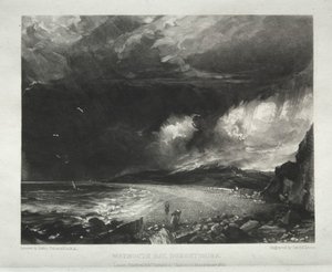 Forskellige emner af landskab, karakteristisk for engelsk landskab fra billeder malet af John Constable, R.A.: Weymouth Bay, Dorsetshire af David Lucas