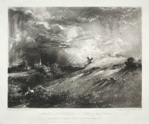 Forskellige emner af landskab, karakteristisk for engelsk landskab fra billeder malet af John Constable, R.A.: Summer Afternoon - after a shower