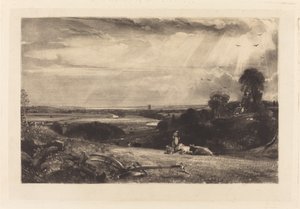 Sommermorgen af David Lucas after John Constable
