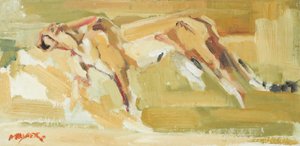 Gepard, 2015 (olie på lærred) af David Mayer